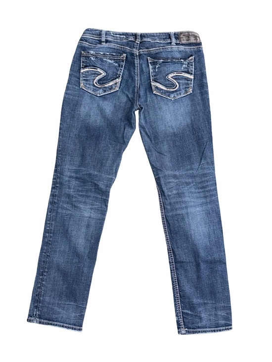 Silver Jeans Denim - Silver Jeans Co Suki Ankle Slim Jeans W31 L27 Medium Wash Stretch Denim